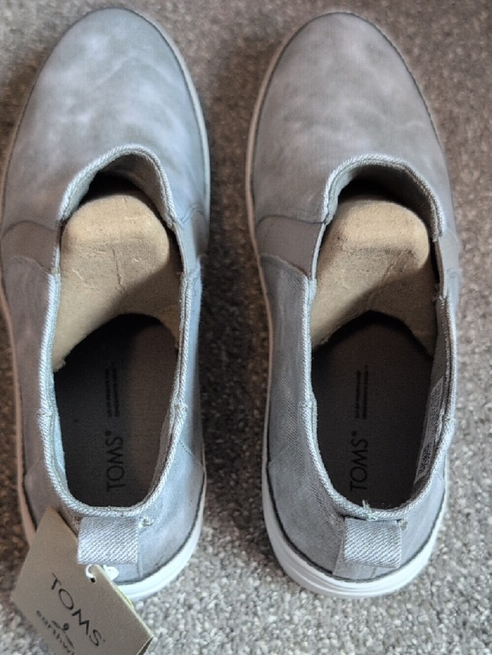 Toms Womens Bryce Gray Canvas Chukka-Style Bryce Sneaker NWT - Picture 7 of 12